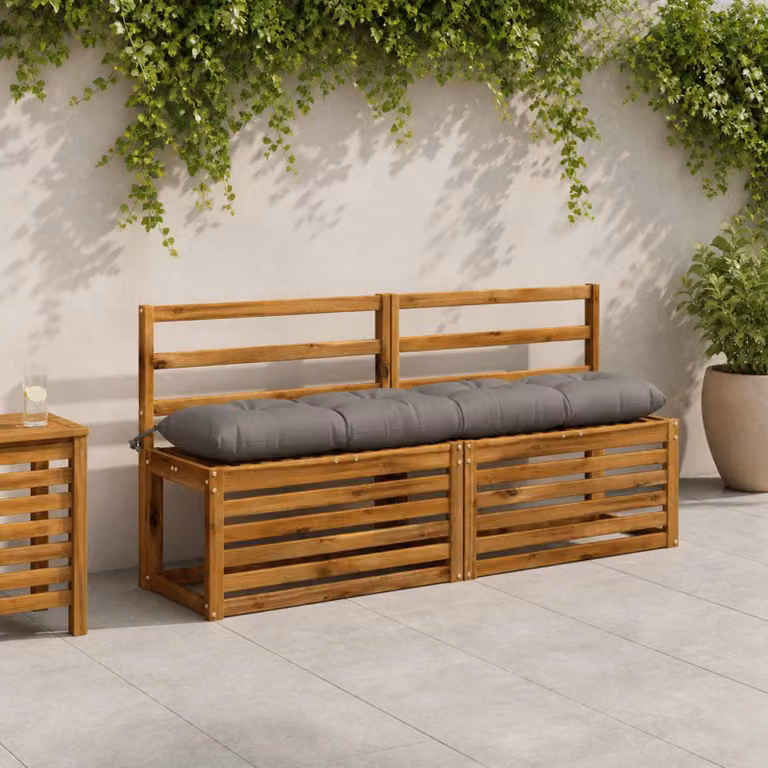 vidaXL Cuscino per panchina VIANEN 100% Poliestere Grigio