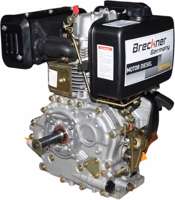 Motore diesel Breckner 10CV 186F da 418cc con avviamento a strappo e albero cilindrico filettato 25,4mm – 1
