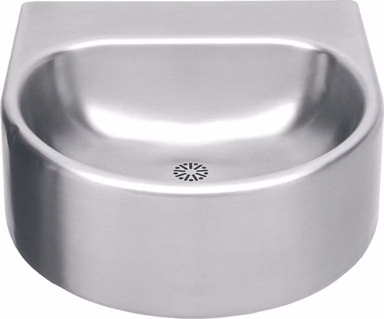 KWC AR lavabo singolo, ANIMA, acciaio inox, 460x230x410 mm, senza piano rubinetteria