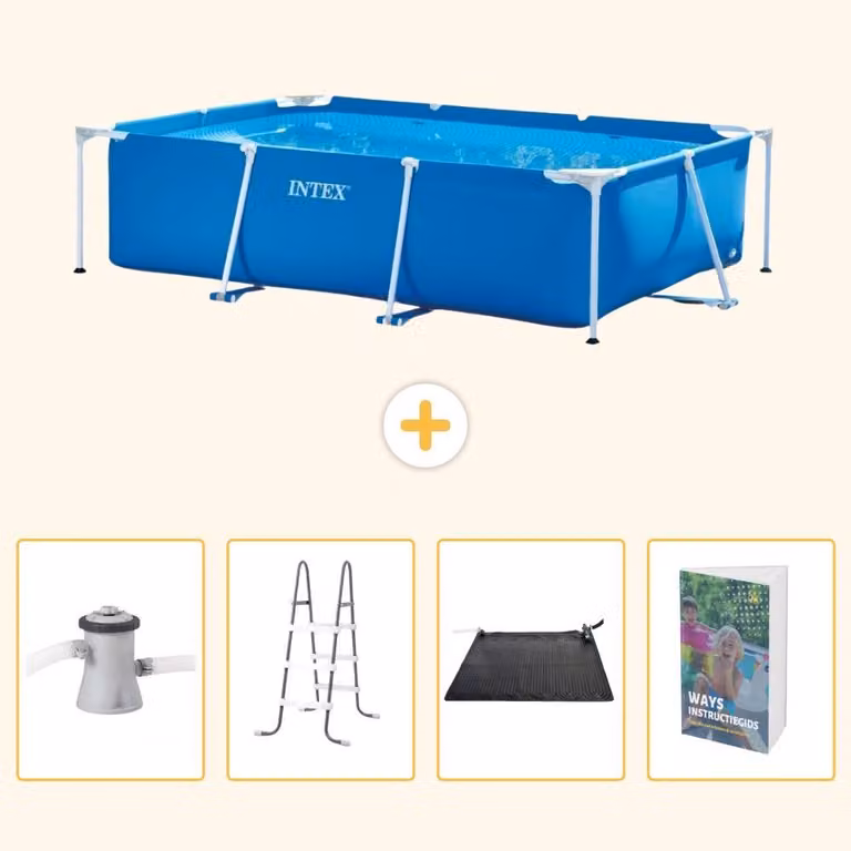 Piscina fuori terra rettangolare - 260x160x65 cm - 5 pezzi - Modello SCB128
