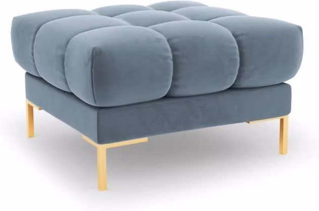 Cosmopolitan Design - Pouf "Bali" in velluto azzurro
