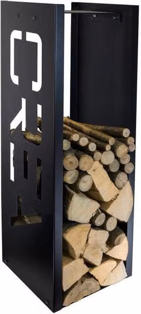 Portalegna Fooc in acciaio - Made in Italy