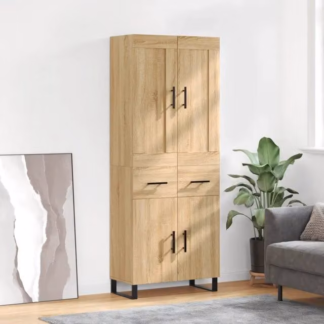 Credenza Rovere Sonoma 69,5x34x180 cm in Legno Multistrato 3199900