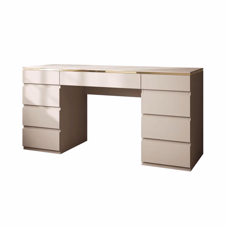 Scrivania AURORA DOUBLE KASCHMIR con cassetti