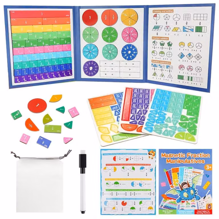 Solidchoice - Set di dischi magnetici per la frazione - Strumento educativo per la matematica