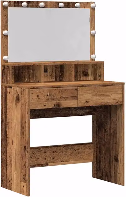 Toeletta | Tavolo da Trucco con cassetto Legno vecchio 80 x 41 x 134,5 cm