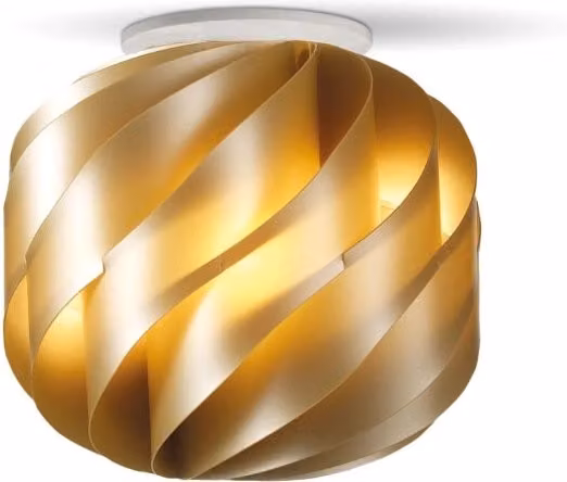 Plafoniera Moderna Globe Polilux Linea Zero in Oro e Bianco, Diametro: 40 cm, Attacco E27 – 1