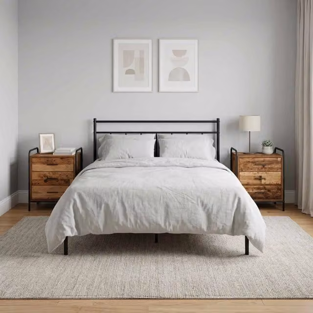 Armadio da Notte 2 pz Legno antico 48 x 36,5 x 60 cm 8013539