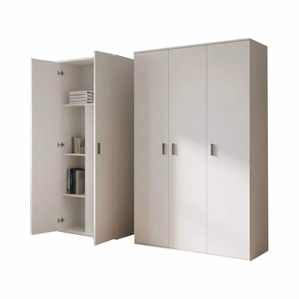 Armadio Multiuso Grande Modulabile Velate DMORA Bianco L: 194 cm, H: 190 cm – 2