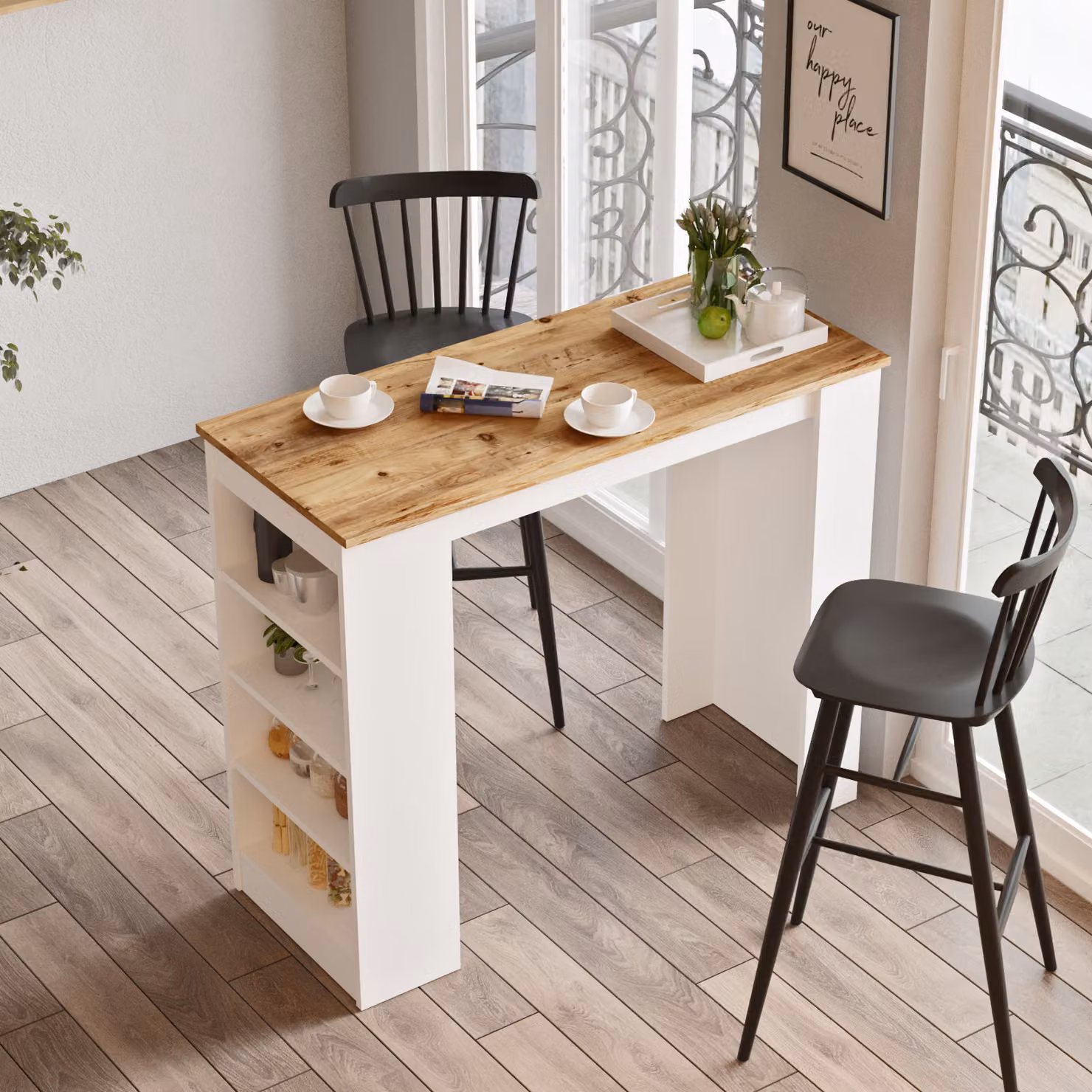 Skye Decor, ST1- ST1 LCS, pino atlantico, tavolini, 101,8x120x51,6 cm, 100% pannello di particelle rivestito in melamina