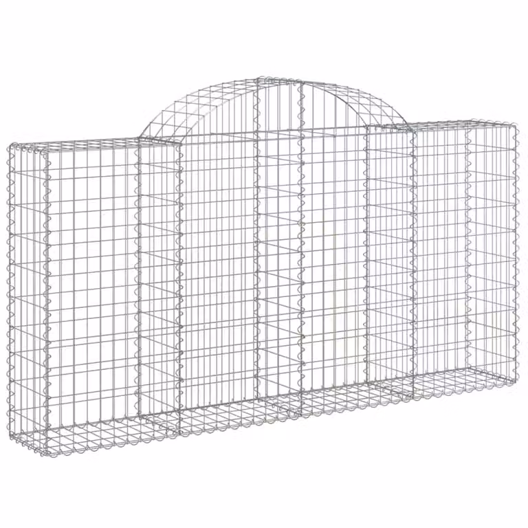 Cesto Gabbione ad Arco 200x30x100/120 cm Ferro Zincato