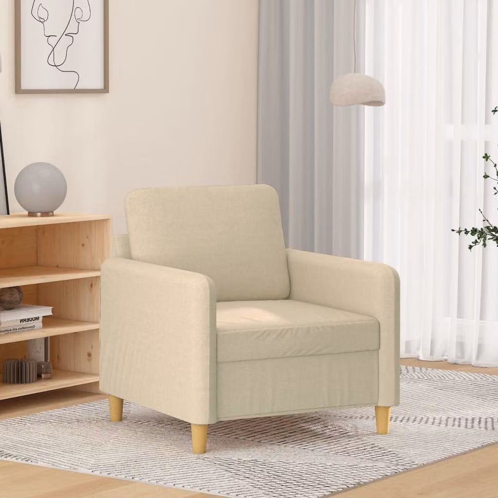 Maison Exclusive - Poltrona crema, 60 cm, rivestita in tessuto
