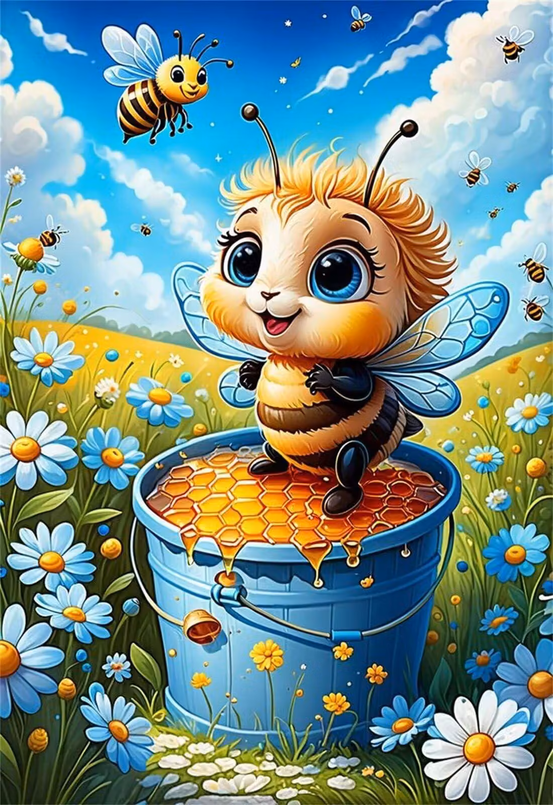 Puzzle da 5000 pezzi con motivi floreali e api, dimensioni 156 x 105 cm