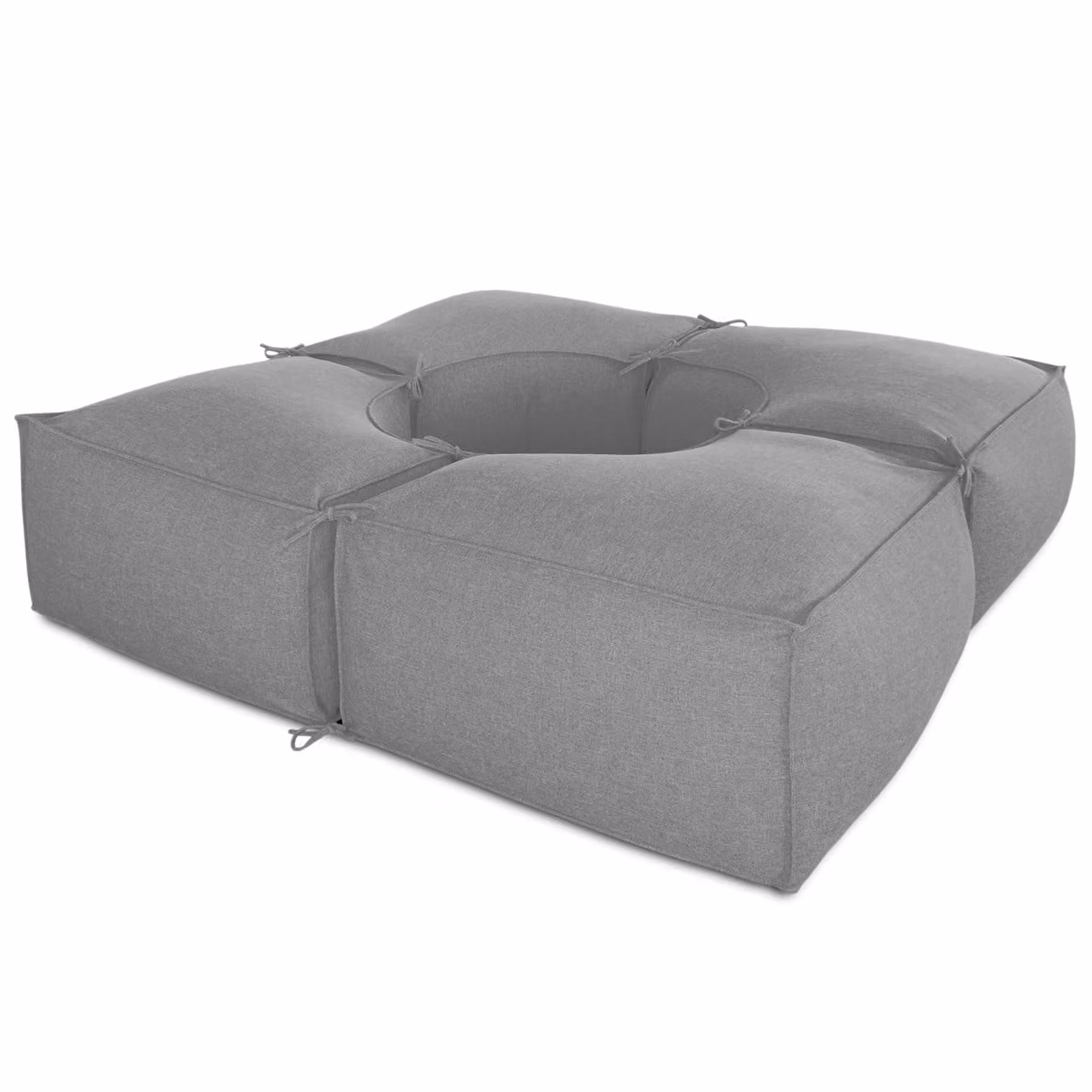 Salottino da esterno 4 moduli Grigio scuro