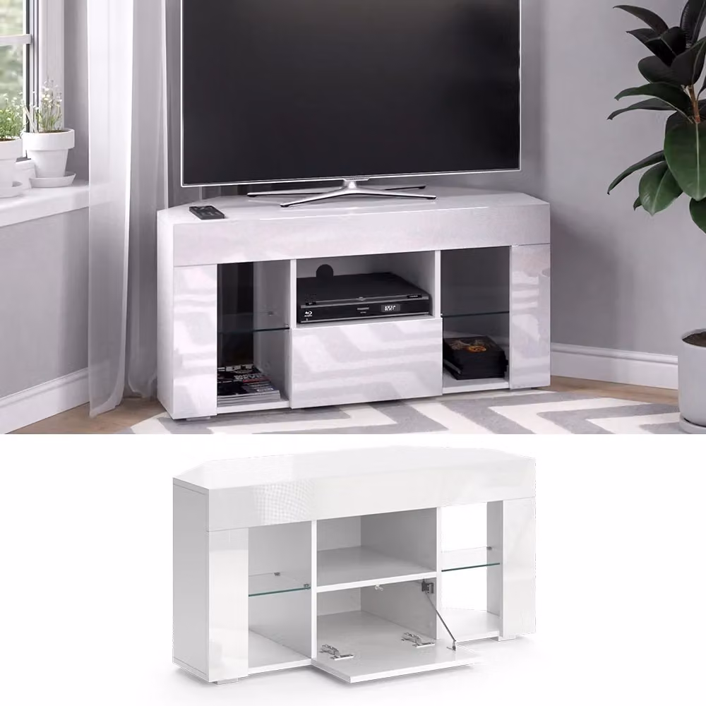 Mobile TV Denver Vicco Bianco Lucido L: 100 cm, P: 50 cm, H: 40 cm – 2