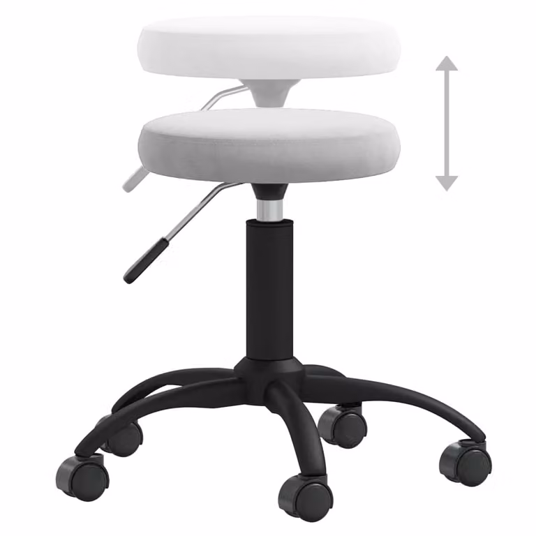 The Living Store Sedia da pranzo in velluto grigio chiaro