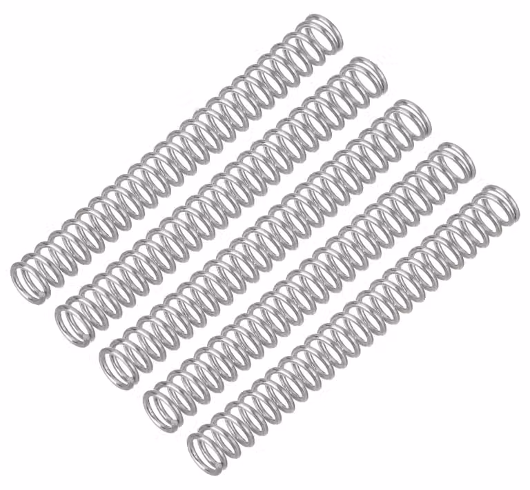 Molle a compression, 5 pezzi, acciaio inossidabile 304, dimensioni 0,7x5x45 mm