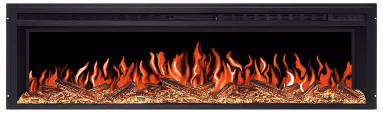 Stufa elettrica da parete - 1600 W di potenza - Larghezza 148 cm - Design moderno - Camino elettrico decorativo