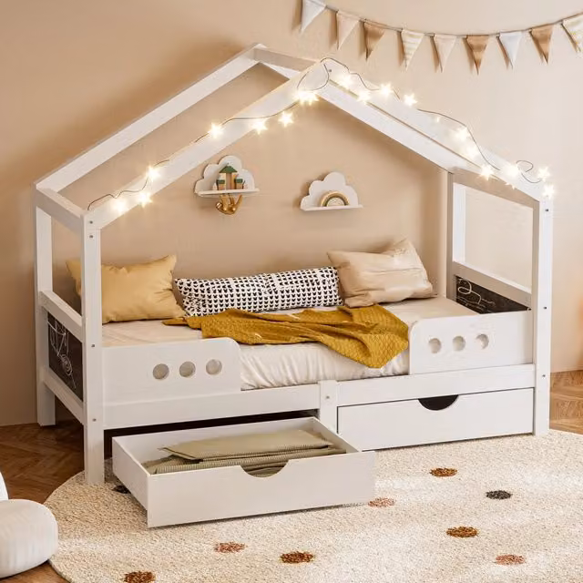 letto per bambini legno bianco 95 x 207;5 cm