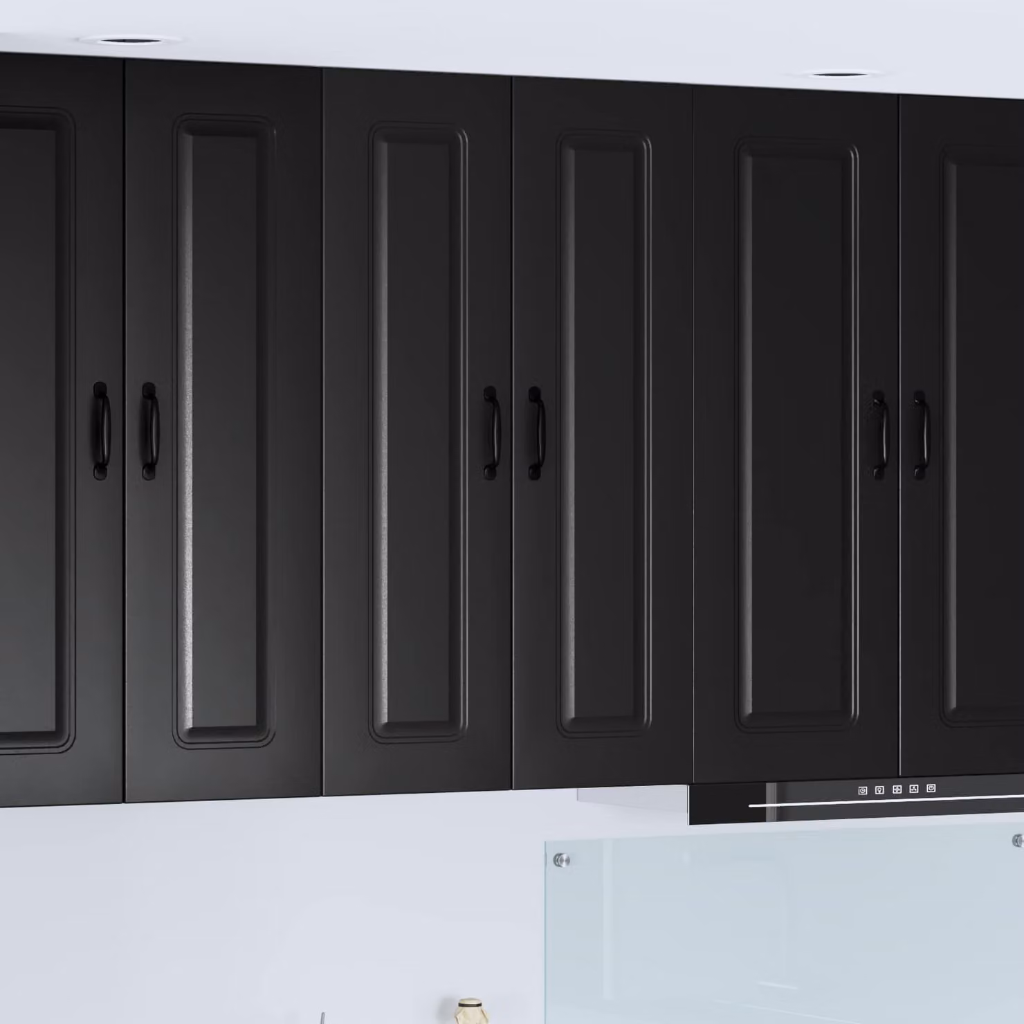 Pannello per lavastoviglie incasso vidaXL Kalmar Nero con ante a battente in MDF L: 60 cm, P: 31 cm, H: 100 cm