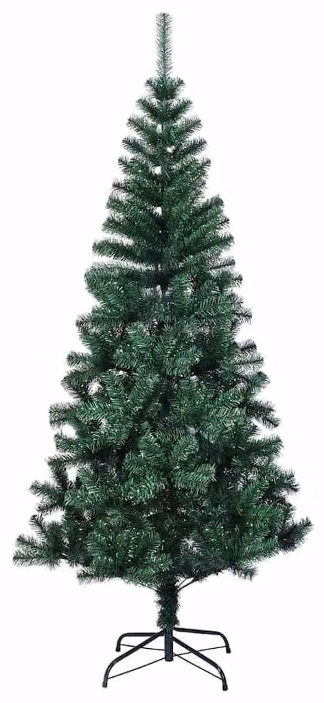 Albero di Natale artificiale iridescente, altezza 210 cm, con struttura in acciaio