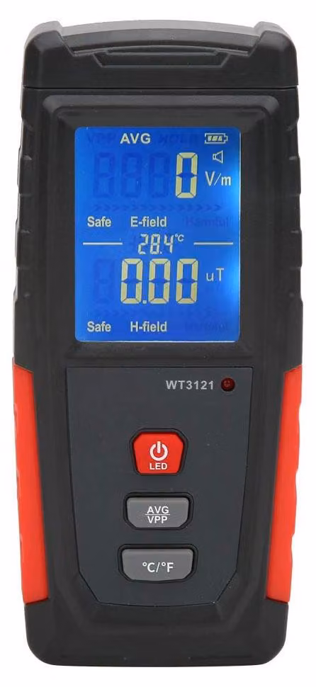 Rilevatore di radiazioni elettromagnetiche LCD, mini tester per uso domestico e in ufficio