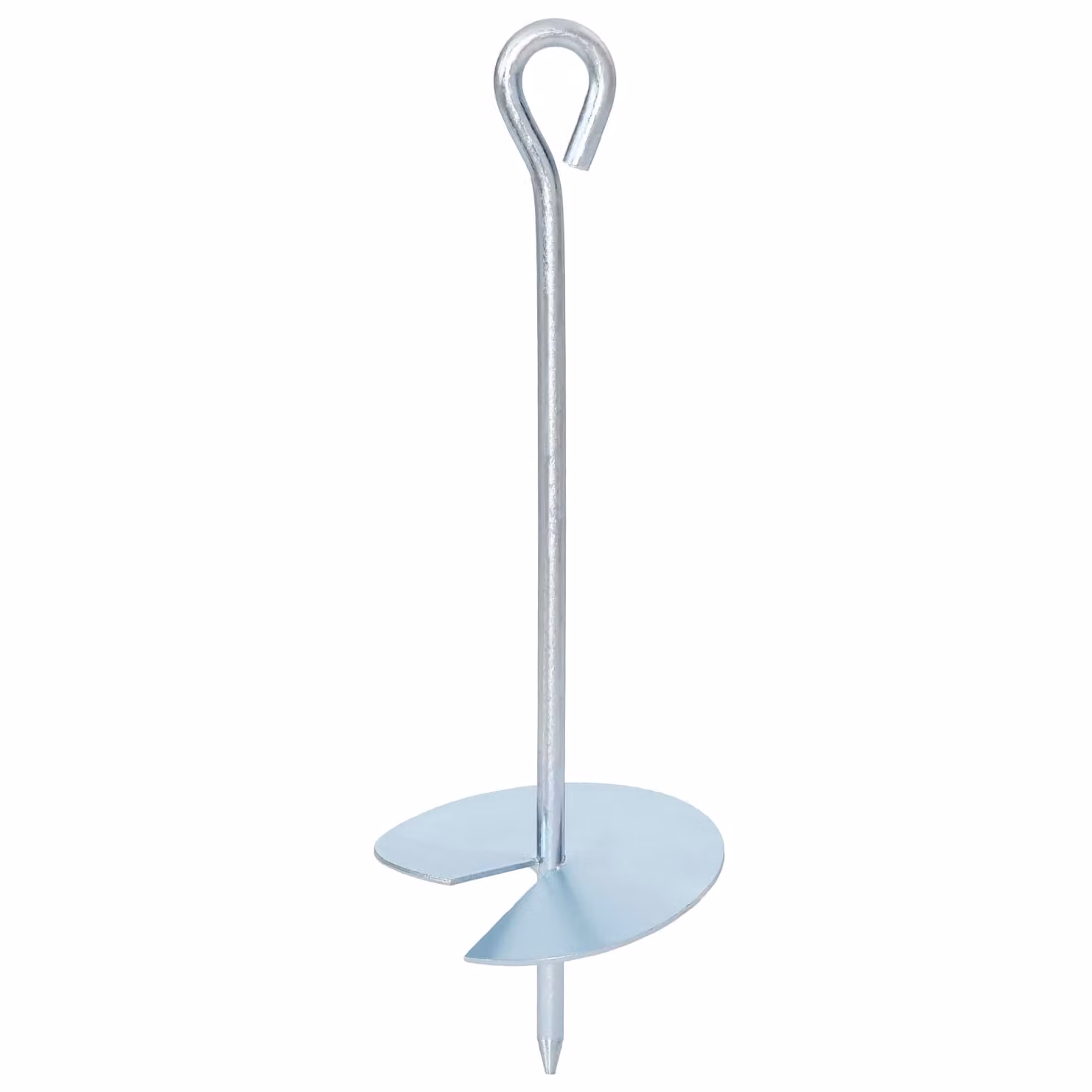 Set di 2 ancore per terra vidaXL in metallo galvanizzato argento, Ø 10 x 30 cm