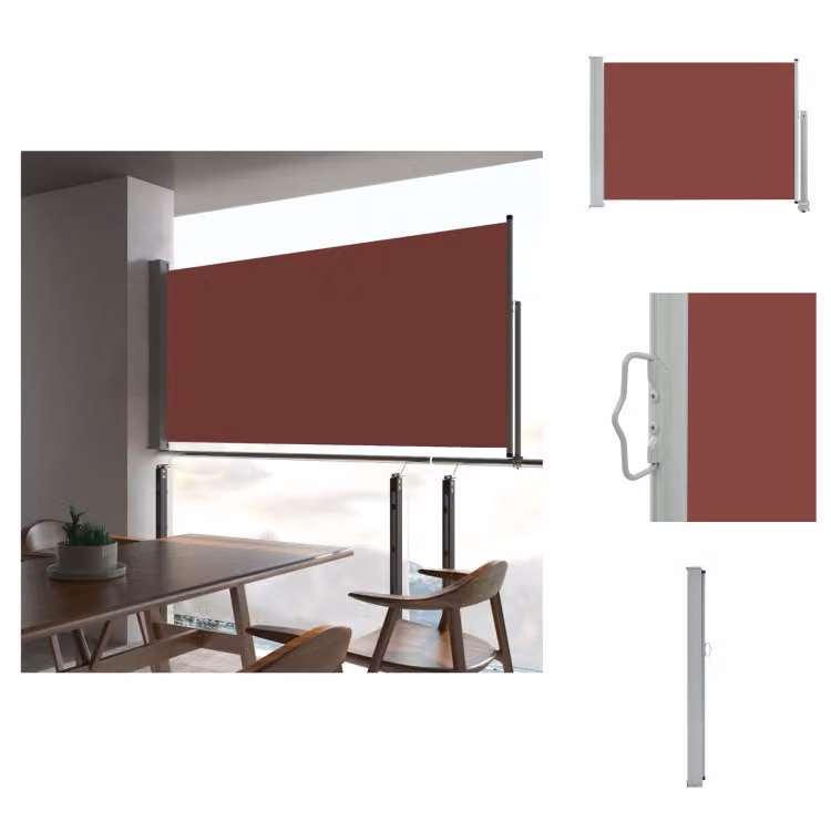 vidaXL Tenda laterale estensibile 80×300 cm Marrone - Ombrelloni e tende da sole