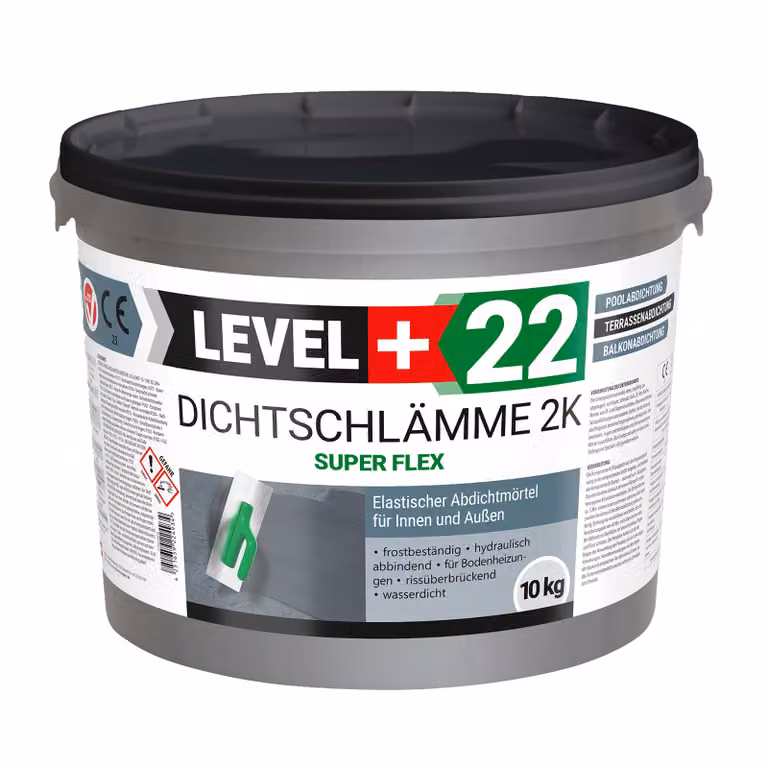 Malta impermeabilizzante terrazza balcone piscina 10kg Dichtschlämme 2K SUPER FLEX L+22