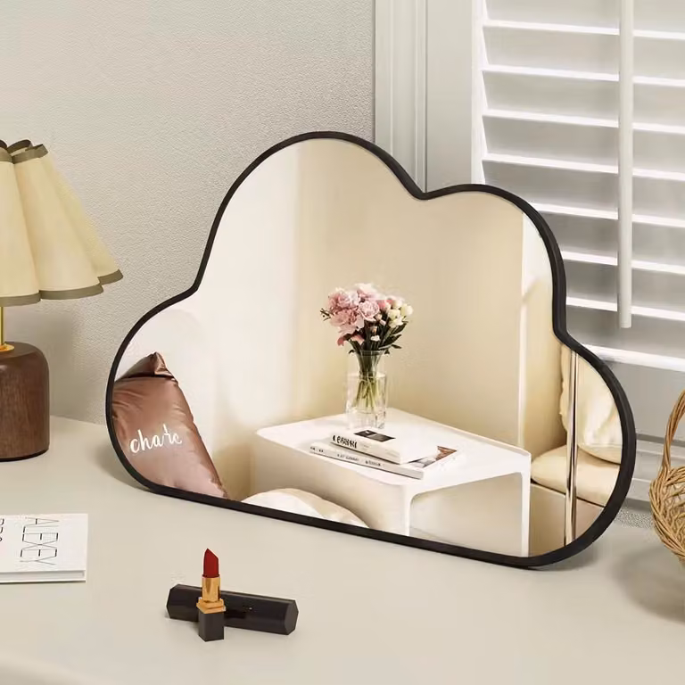 Cornice in legno, specchio da scrivania con supporto, specchio da tavolo, specchio a figura intera, specchio da trucco, specchio da trucco, specchio da trucco, specchio da trucco, specchio da bagno, specchio per la camera da letto