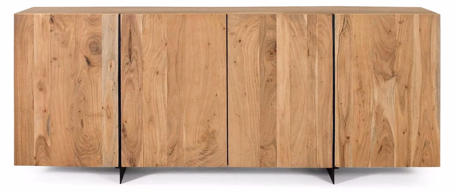 Credenza Larvik in legno di acacia, 80 cm x 200 cm x 40 cm Giner y Colomer
