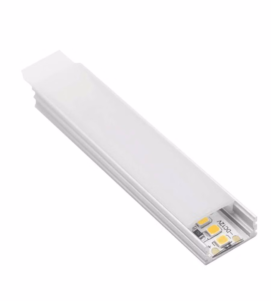 Profilo alluminio LED con cover opale 2m H8mm per illuminazione discreta