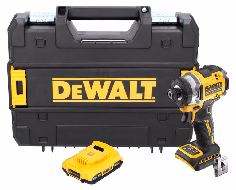 Avvitatore a impulsi a batteria DeWalt DCF 860 NT 18 V 282 Nm 1/4" brushless + 1x batteria ricaricabile 2,0 Ah + TSTAK - senza caricabatterie