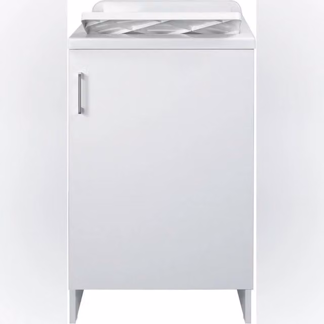 Lavatoio con mobile Negrari in nobilitato idrofugo bianco L: 45 cm, P: 50 cm