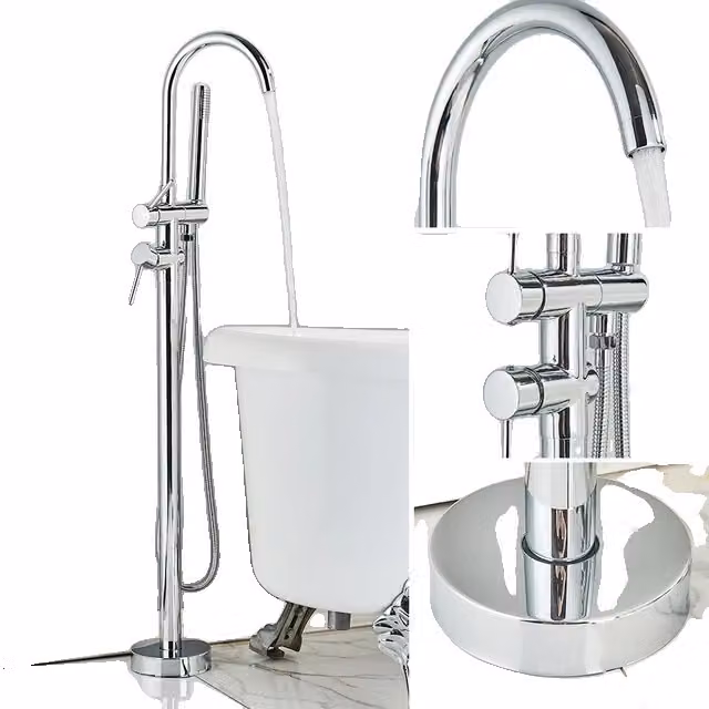 Miscelatore da bagno, ottone resistente, design monocomando, cromo
