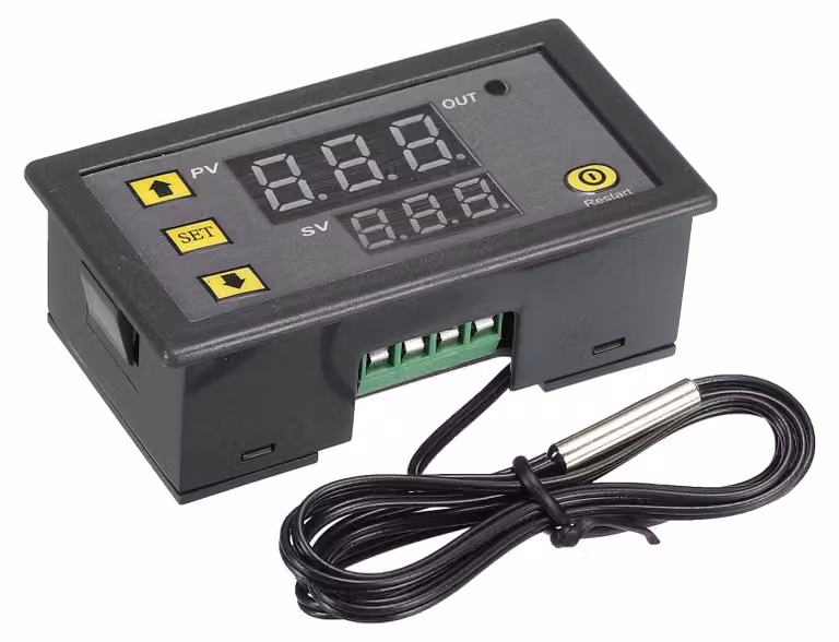 2 regolatori di temperatura digitali a LED, 10A DC 12V, con sensore NTC