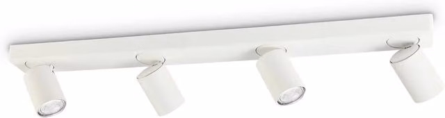 Plafoniera Moderna Ideal Lux Rudy in Metallo Bianco con 4 Luci LED Luce Calda 3000K