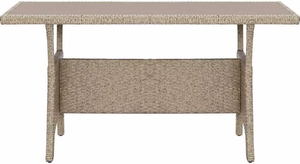 Tavolo da Giardino Grigio 120x70x66 cm in Polyrattan