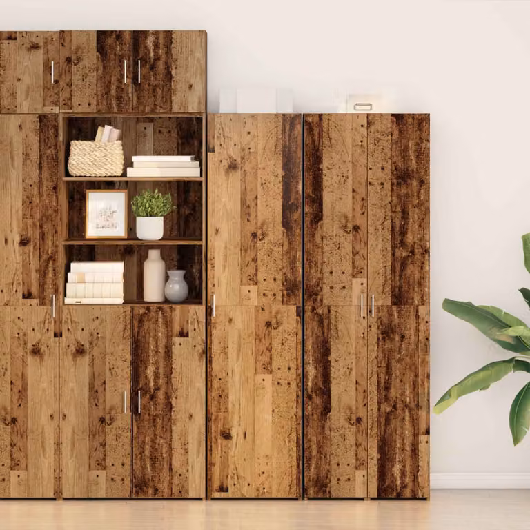 vidaXL Credenza in Legno Stile Moderno Marrone L: 45 cm, P: 42,5 cm, H: 185 cm