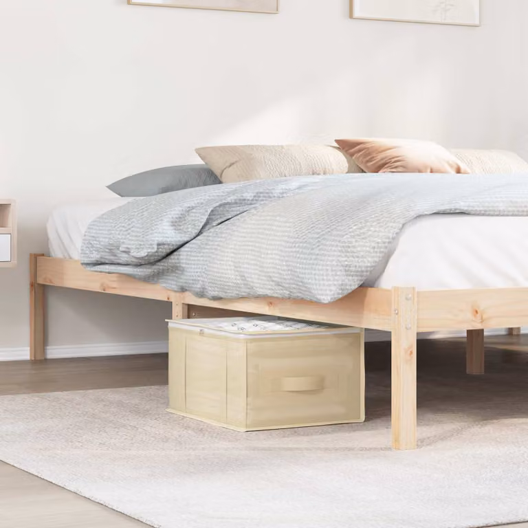 Set di 6 scatole di stoccaggio pieghevoli vidaXL in tessuto beige con finestra trasparente e maniglie