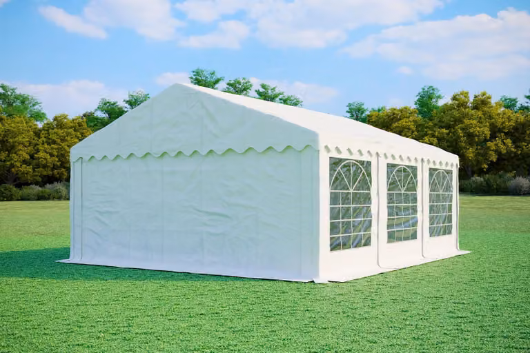 Tenda per eventi, dimensioni 5x6 metri, PVC PREMIUM, 500 g/m², colore bianco