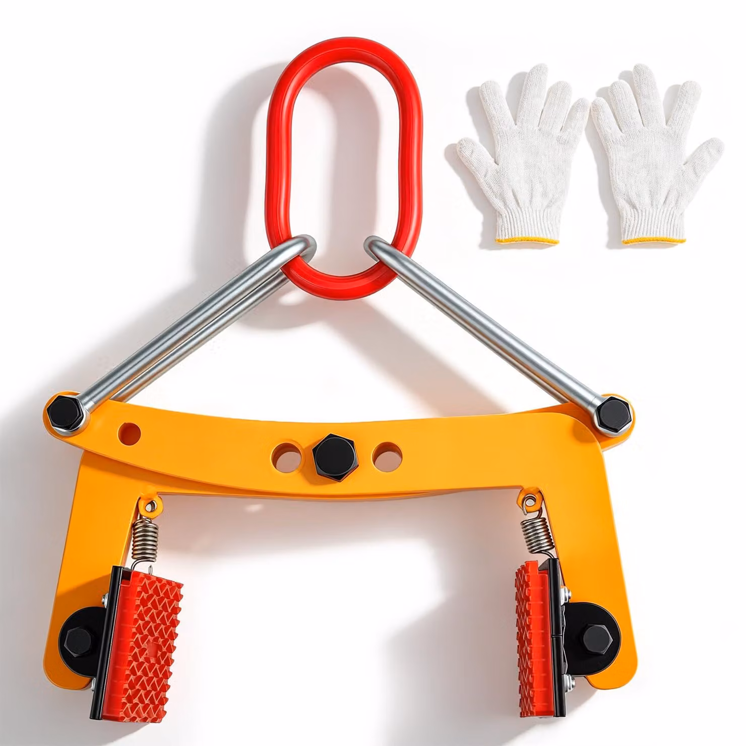 Sollevatore da 12–24 cm, peso 280 kg, acciaio legato, include guanti