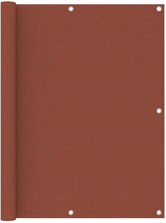 Ombrellone da balcone in terracotta - 120x400 cm - Tela Oxford - Resistente al vento e ai raggi UV - Telo da balcone alto e illuminato