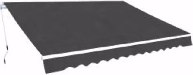 Tenda da sole pieghevole manuale vidaXL in alluminio e poliestere, colore antracite, L: 600 cm