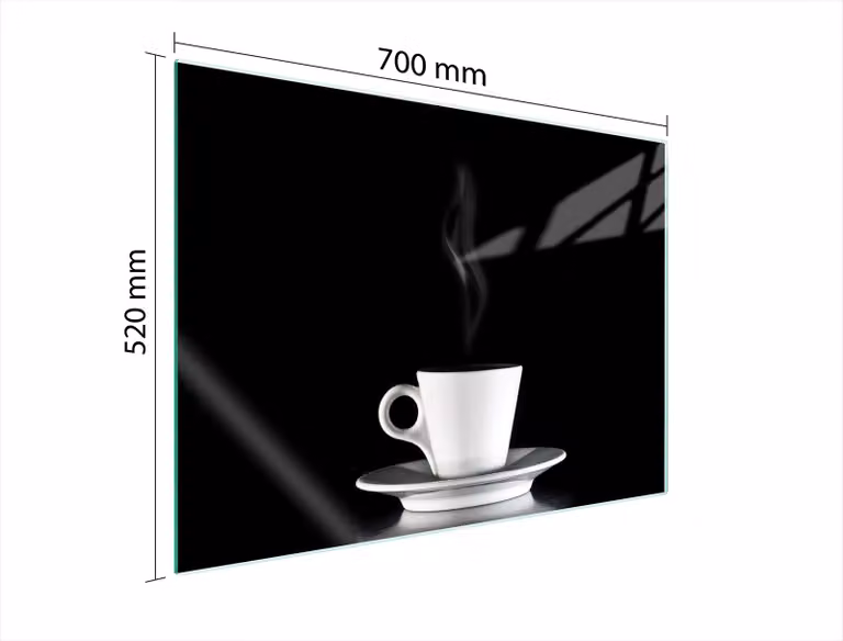 Piastra Di Protezione In Vetro Per Forno 70X52 Caffè