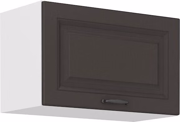 Armadietto per cappa aspirante SOPHIA - larghezza 60 cm, grigio scuro / bianco
