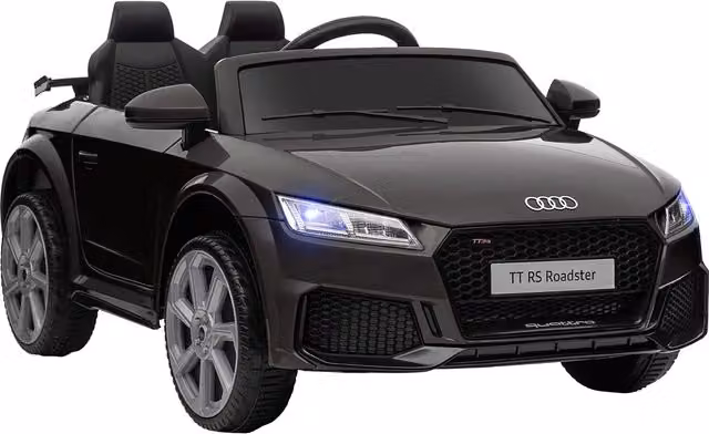 Auto elettrica per bambini Audi TT Aosom con telecomando, fari LED e portiere apribili, colore nero – 1