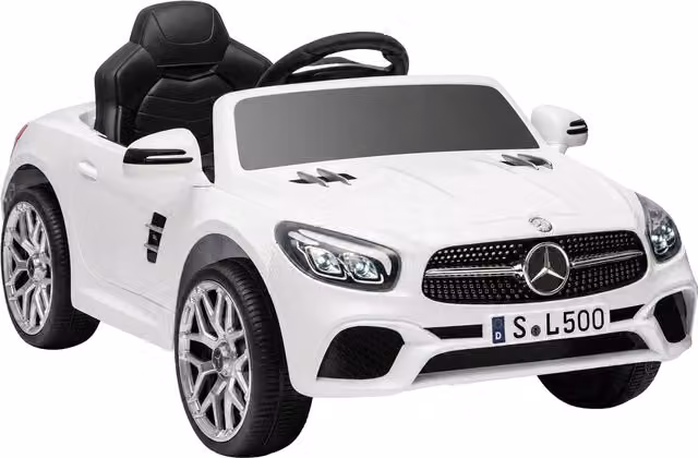 AIYAPLAY Mercedes-Benz Auto Elettrica per Bambini con Telecomando Bianca   Aosom Italy
