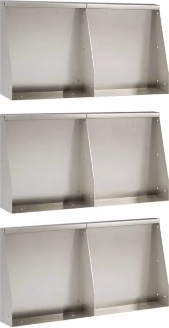 Muro di contenimento 6 pz 40 x 12 x 30 cm Acciaio Inox Argento 3449139