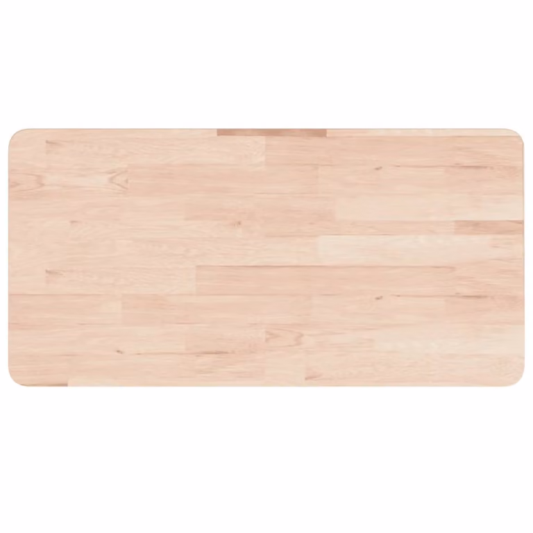 Piano Bagno 100x60x4 cm in Legno Massello Non Trattato